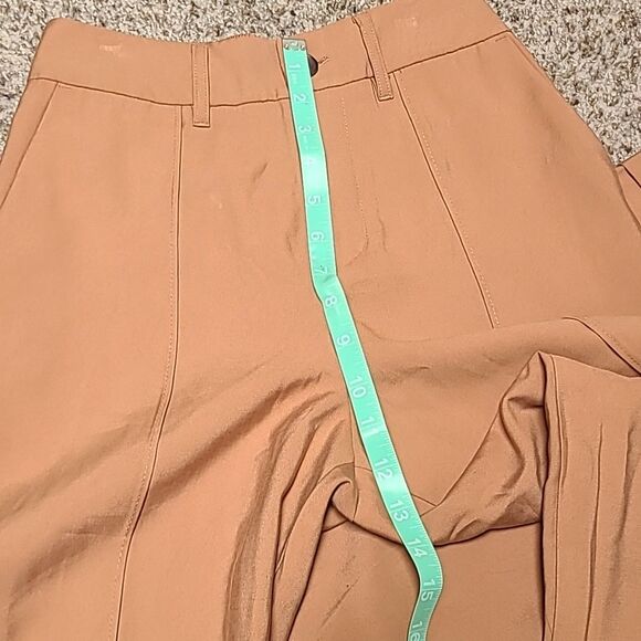 A New Day Women’s High-Rise Slim Ankle Fit Effortless Pintuck Pants 2R Brown Egg - Picture 8 of 8